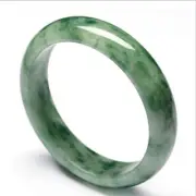 Beautiful Natural Real Chinese Green Jade Bangle Bracelet Dark Green 56mm