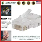 Premium 50-Pack RJ45 Pass-Thru Modular Plugs - Ideal for Fast Data Connectivity