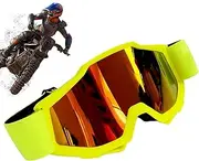Motorcycle Goggles - Anti-slip Motocross Safety Glasses | Dirtbike Goggles Anti-fog ATV Goggles Sponge Padding Dustproof Eyewear for Adults Outdoor Activities