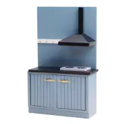 For Doll House Mini Furniture Kitchen Set Cooking Table Cabinet Model 1:12
