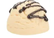 Display Faux Food Prop Vanilla Ice Cream Scoop With Chocolate Drizzle