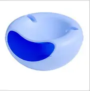 Multi-Purpose Double Layer Dried Fruit Plate With Cellphone Stand Holder Snacks Seeds Dish Container Storage Box Blue