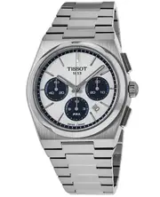 Tissot PRX T-Classic Chronograph Swiss Made White Dial Automatic 100M Mens Watch