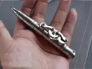 Handmade Steel Steampunk Mechanical Disc Pen Pocket Signature Ballpoint Gel Pen