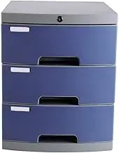 Portable Storage Desktop File Cabinet Storage Box with Lockable Drawers Three Layer Desktop nizer