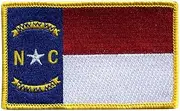 Flag of North Carolina - Magnetic Backing - Embroidered Patch/Badge/Emblem