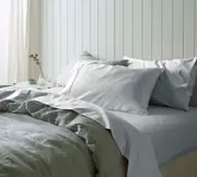 Light Grey 1000TC Cotton Sateen Sheet Sets - King Bed
