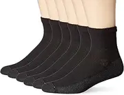 [Hanes] Men's FreshIQ Big-Tall ComfortBlend Ankle Socks, Black, 12-14 (Pack of 6)