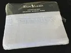 VTG Ralph Lauren "Canaan Blue" Striped 100% Cotton King Flat Sheet 200 TC NOS