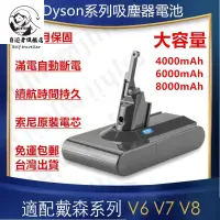 在飛比找蝦皮商城精選優惠-適用Dyson V6 V8 吸塵器鋰電池 4000mAh-8