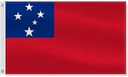 3×5 FT Samoa Flag,Large Samoye people National Decor,Double Side Digital Printed 75D Polyester Banner With Canvas Header Brass Grommet