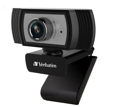 Verbatim 1080p Full HD Webcam - Black/Silver FHD 1920x1080, 2.0 Mega Pixels, ...