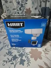 NEW HART 2-Head LED Solar Motion Sensing Security Flood Light, Remote Control