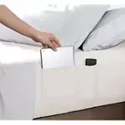 Full Size Microfiber Fitted Sheet with 8 In. Double Storage Pockets, Coconut Mil