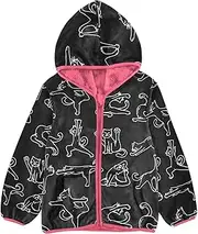 [Caihoyu] Toddler Girl Fleece Jacket Lightweight Zip Up Toddler Girls Coat
