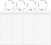 [TOPTIE] Cruise Luggage Tags Set Clear Waterproof Tag Holder Zip Seal and Steel Loops