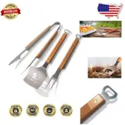 Kansas State Wildcats 3-Piece BBQ Grilling Set with Unique Laser-Cut Design