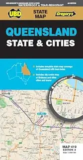UBD Gregory's Queensland State And Cities Gregorys Map
