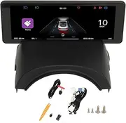 Car Dashboard Display, Compatible with Tesla, 6.86 Inch HUD Screen, Overspeed Alert Monitor, 1280x480 Digital Instrument Cluster (フロントナイトビジョンカメラ付き)