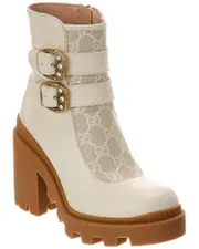 Gucci GG Supreme Canvas & Leather Bootie