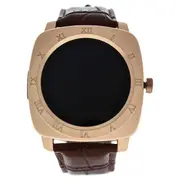 EK-F2 Montre Connectee Leather Strap Smart Watch - Rose Gold-Brown by Eclock for Unisex - 1 Pc Watch