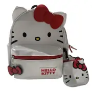 HELLO KITTY White Character MINI BACKPACK & Coin Purse SET NWT