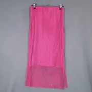 Sincerely Jules Women's Skirt Pull On Midi Elastic Waist Side Slit Pink Size M
