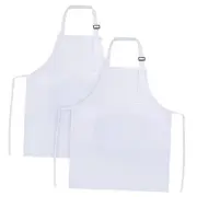 Kids Apron with Pocket 2 Pack Children Chef Apron for Cooking Medium Whitex2