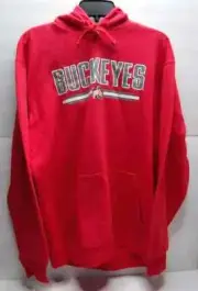 Ohio State Buckeyes Mens Team Russell Red Pull Over Hoodie Adult Size Large