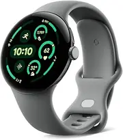 [Google] Pixel Watch 3 (45mm) — Matte Sage Case — Sage Green Strap — LTE