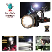 LED Rechargeable Headlamp, 90000 High Lumen Super Bright Headlamp Flashlight,...