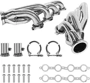 AUTO MART Exhaust Header LS Conversion Swap for Chevy C10 Camaro GMC Chevrolet Silverado LS1 LS2 LS3 4.8L 5.3L 5.7L