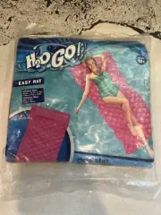 Bestway 62.6" x 30.3" x 7.5" H2O GO! Easy Mat Pink Swimming Pool Float Ages 12+