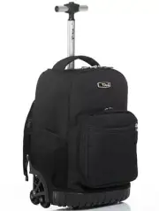 16 Inches Rolling Backpack Boys&Girls Wheeled Backpack School Travel Black