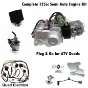 4 Stroke 125CC 3+1 SEMI AUTO 3 Speed ENGINE MOTOR W/ REVERSE ATV QUAD w/ Carby
