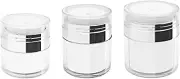 Airless Pump Jars,3Pcs Airless Travel Lotion Jar,Refillable Air Pump Jars Bottle