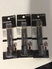 3PK CoverGirl Easy Breezy Brow Fill + Define Pencils #505 RICH BROWN New!