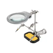 Goobay Soldering Aid with Magnifying Glass - Third Hand for Soldering and Handicraft Work