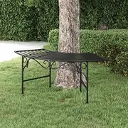 Tree Bench 113 cm Black Steel,Outdoor Benches-318826