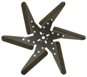 6 BLADE HI PERFORMANCE FLEX FAN 18" COOLING BLACK GM FORD MOPAR STANDARD ROTATE