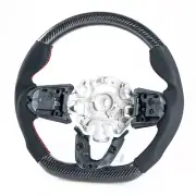 Flat Bottom Carbon Fiber Suede Steering Wheel For Mini F54 F55 F56 F57 F60 F61 (for: Mini)