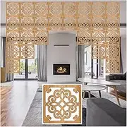 Hanging Room Divider, Waterproof Semi-Privacy Openwork Wood Plastic Partitions Panel Screen,Semi-Privacy Study Hotel Restaurant Decoration Screen,3 Colors