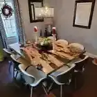 Epoxy Table, Live Edge Wooden Table , Epoxy Resin Table, Dining Wood Table