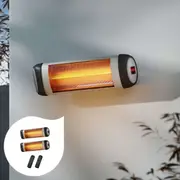 Vevare 2pcs 1500W Outdoor Electric Infrared Radiant Heater Patio Space Strip Heater Remote