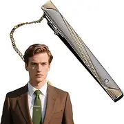 [Rissunkv] Tie Clip | Glossy Tie Tack Pins,Stylish Suit Accessories Clothing Accessories for Graduation Social Dinners Wedding Celebrations