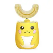 Ultrasonic Kids Electric Toothbrush Smart Timer Ipx7 For Toddlers 2-8 Years,Yellow