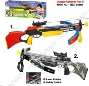 Toy Crossbow Archery Set w/ Infrared Suction Arrows Action Outdoor Garden Games