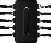 PWM Fan Hub PC Case Fan Controller 4 Pin, Support 10 Computer CPU Fans Splitter (PWM)