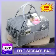 Portable Diaper Caddy Nursery Storage Baby Organizer Bag Bins Nappy Bags Grey