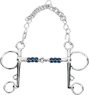 Horse Mouth Bit,125Mm Professional Stainless Steel Anti Biting Horse Mouth Snaffle Bit Horse Mouth Bit Horse Breeding Accessories for Training Equestrian Equipment Racing ﻿